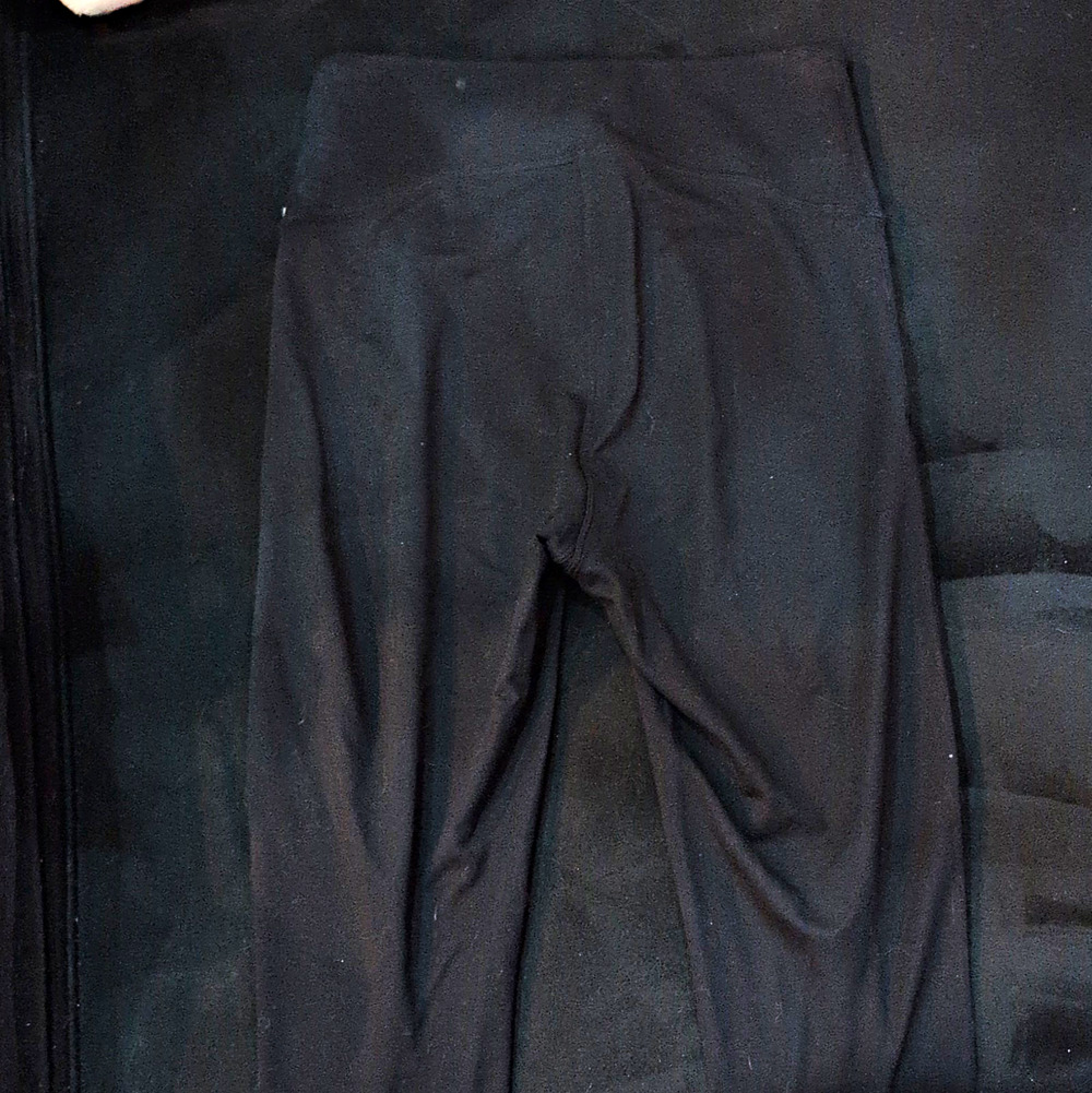SPANX Look At Me Now High Rise Ankle Leggings Black Women’s M Stretch Logo